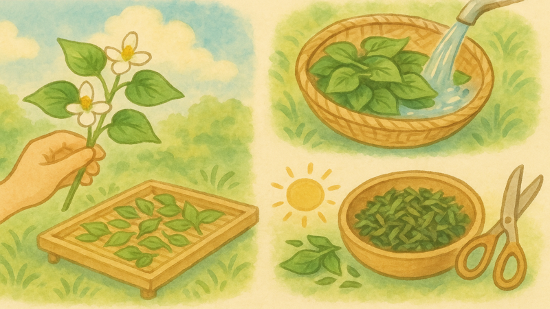 1.ドクダミ茶の作り方【基本手順】