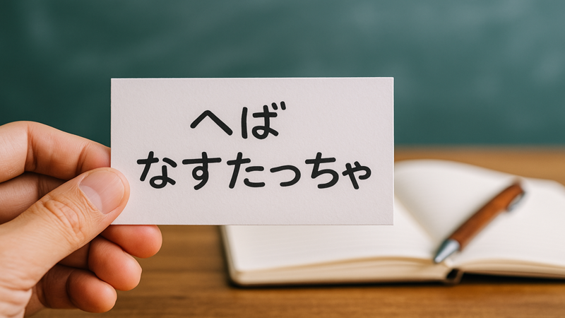 1.へばなすたっちゃの基本的な意味と使い方