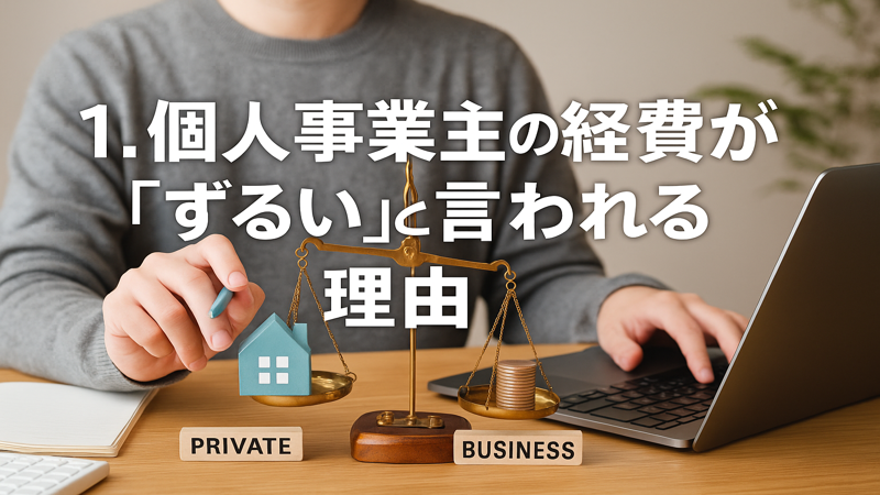 1.個人事業主の経費が「ずるい」と言われる理由