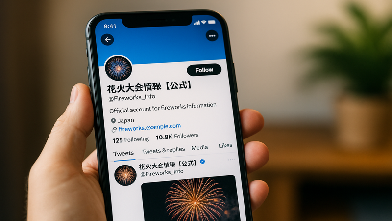 3.今花火が上がってる場所の情報を発信する公式アカウントとbot