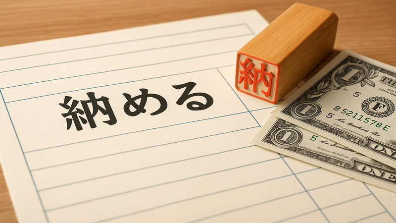 1.税金をおさめる正しい漢字は「納める」