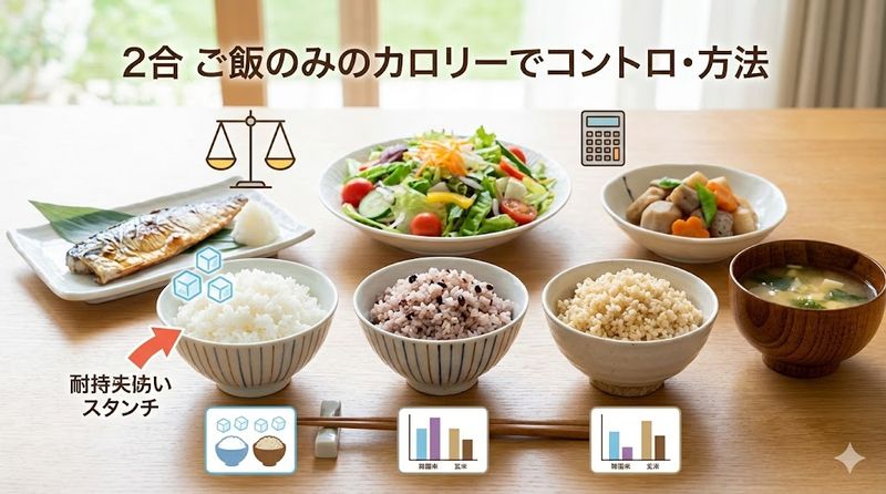 4.ご飯2合のカロリーを抑える工夫