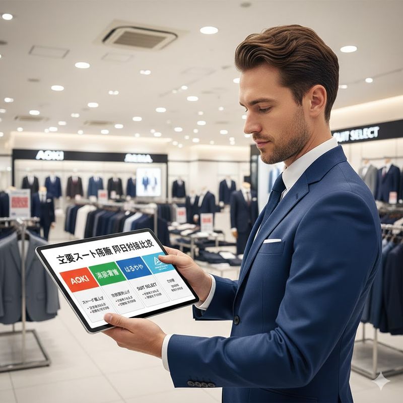 2.当日持ち帰り対応している主要スーツ店舗の比較