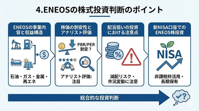 4.ENEOSの株式投資判断のポイント