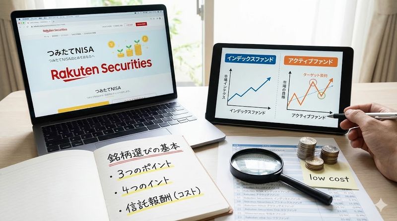 1.楽天証券のつみたてNISAで銘柄を選ぶ基本