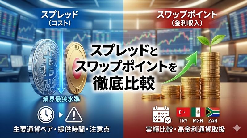 2.スプレッドとスワップポイントを徹底比較