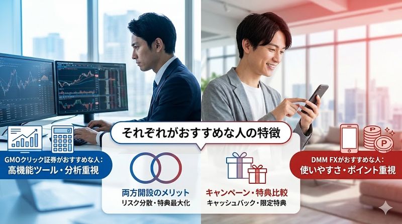 4.それぞれがおすすめな人の特徴