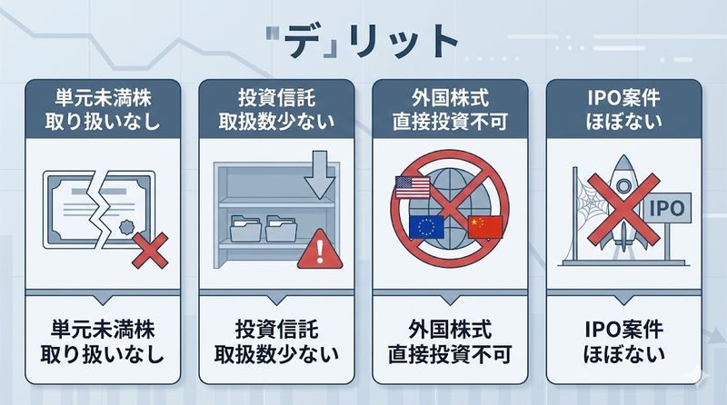 2.GMOクリック証券の主なデメリットと注意点
