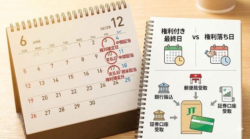 2.JTの配当金の受取時期と権利確定日
