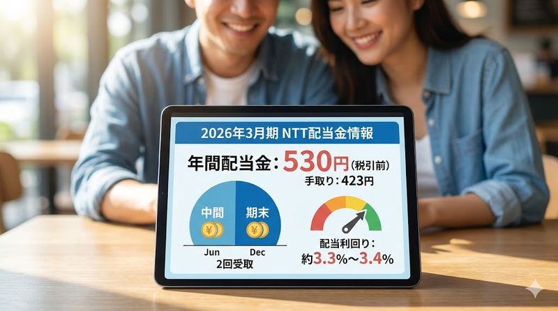 1.NTT株100株の配当金はいくら?【2026年3月期の最新情報】