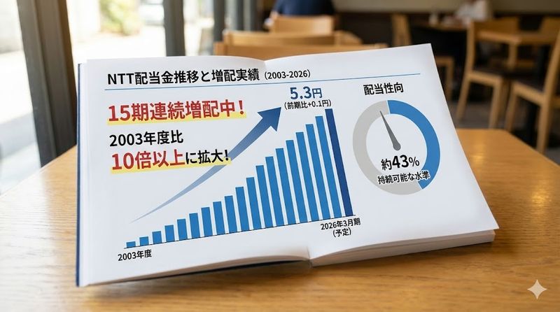 4.NTTの配当金の推移と増配実績