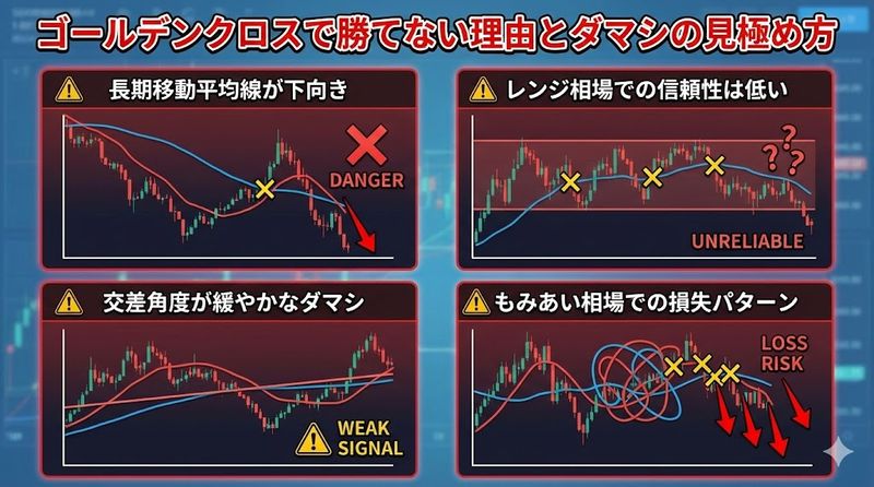 3.ゴールデンクロスで勝てない理由とダマシの見極め方