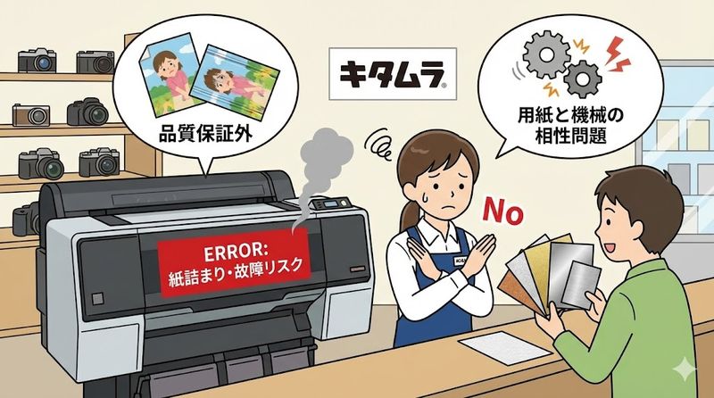 2.キタムラで用紙持ち込みができない理由